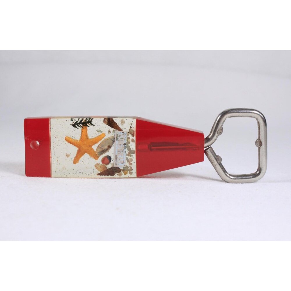 Vintage red lucite starfish soda bottle opener Veracruz Mexico tourist barwares,